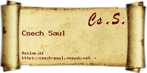 Csech Saul névjegykártya